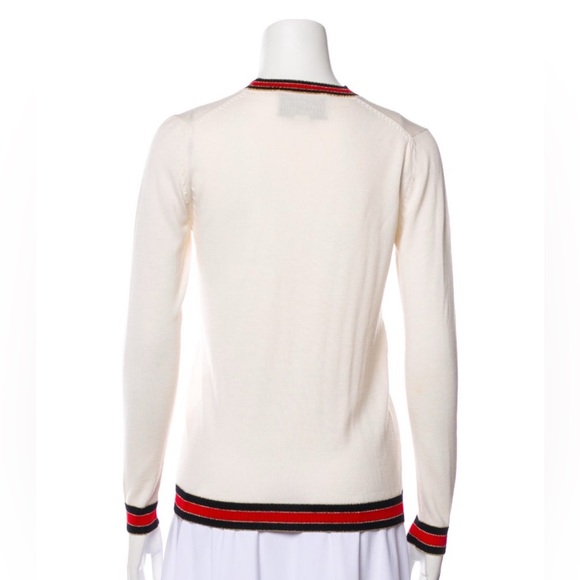 Auth GUCCI Cardigan Sweater Pearl Logo Buttons Sz S - Picture 4 of 12